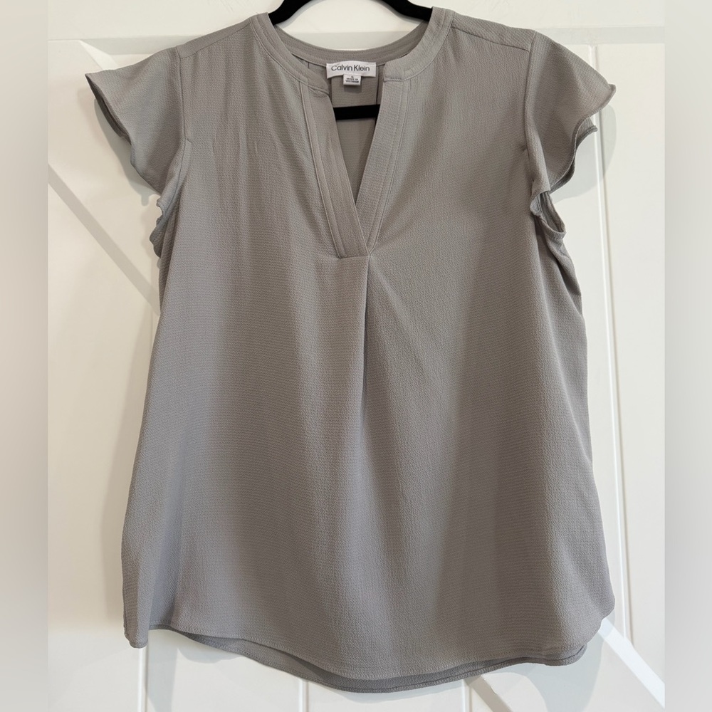 Calvin Klein Women's Elegant Gray Blouse